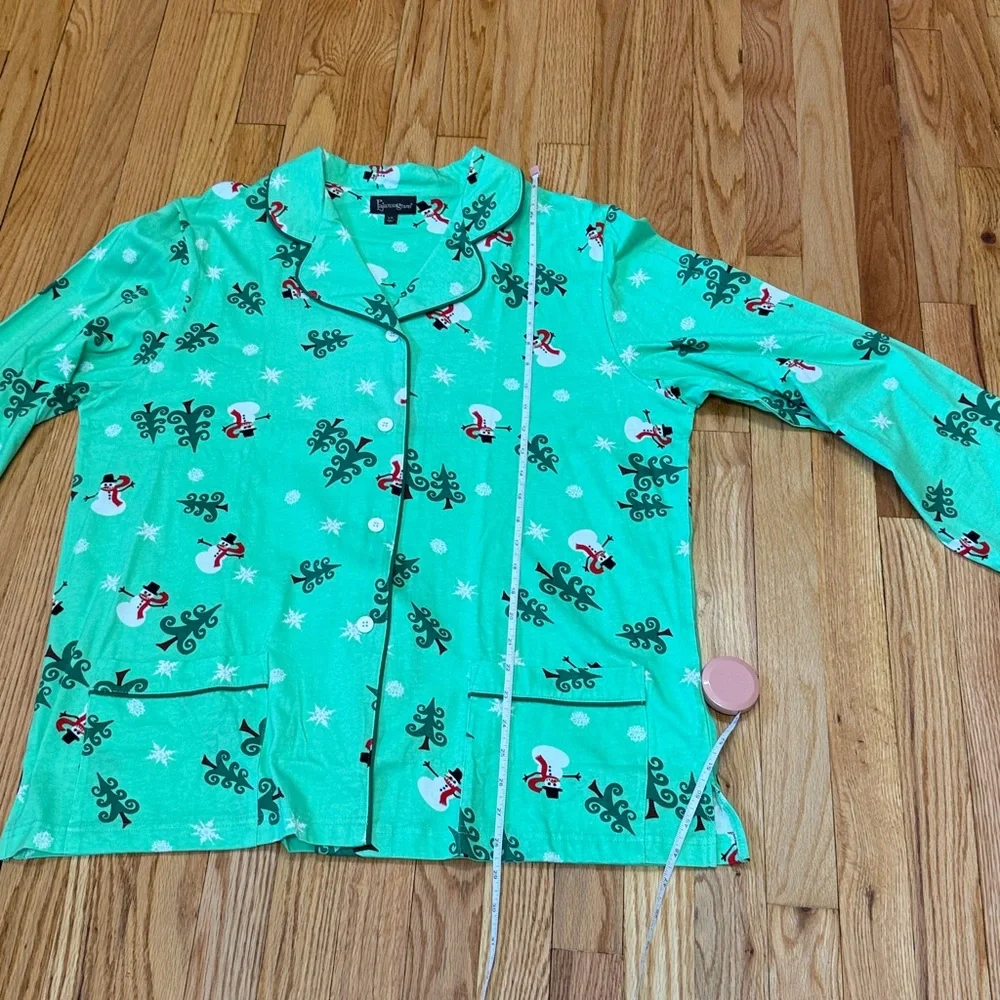 Pajamagram Womens Christmas Pajamas Set Green Holiday Large NWT - Picture 7 of 13